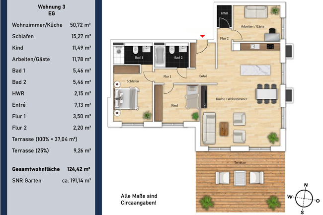 Grundriss WE 3
