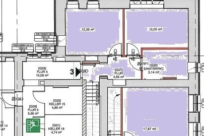 zusammengelegt horizontal und vertikal wohnung 3+4